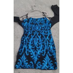 Blue Prom Dress Homecoming Dress Wedding Flower Girl Dress Size 15/16